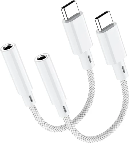 Vista 14 de Adaptador USB C a conector de auriculares de 3.5mm – Dongle de audio HiFi, cable tipo C a auxiliar hembra compatible con iPhone 17/16/15 Pro Max