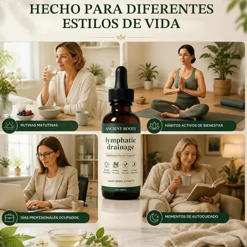 Vista 8 de Ancient Roots Gotas de drenaje linfático – Extracto líquido de hierbas para aliviar la hinchazón, apoyo desinflado y bienestar linfático – Fórmula