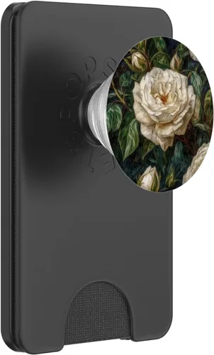 Vista 7 de Van Gogh Art - PopSockets con diseño de flores blancas y rosas blancas