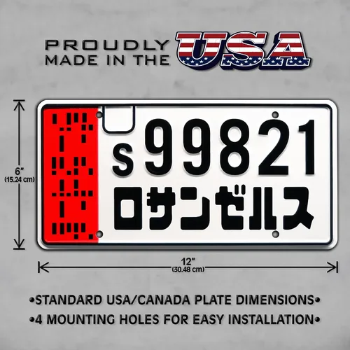 Vista 3 de Placa para autos metálica estampada Blade Runner 2049 / Ryan Gosling Officer K’s Spinner / Los Angeles