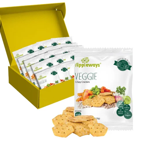 Vista 17 de Appleways Galletas de queso cheddar, patatas fritas de queso totalmente naturales envueltas individualmente, aperitivo de queso certificado Kosher