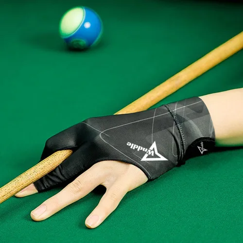 Vista 7 de Guantes de billar para mano izquierda, guantes de billar para mano izquierda, 3 dedos, guante deportivo de billar tallas populares para hombres
