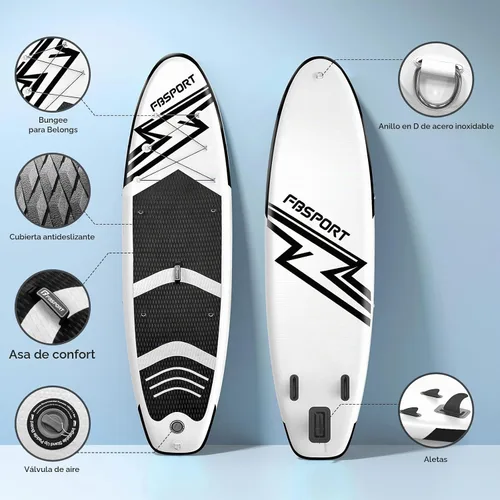 Vista 3 de FBSPORT Tabla de remo de pie prémium de 11 pies, tabla de yoga con accesorios de SUP y bolsa de transporte, amplia posición, control de surf