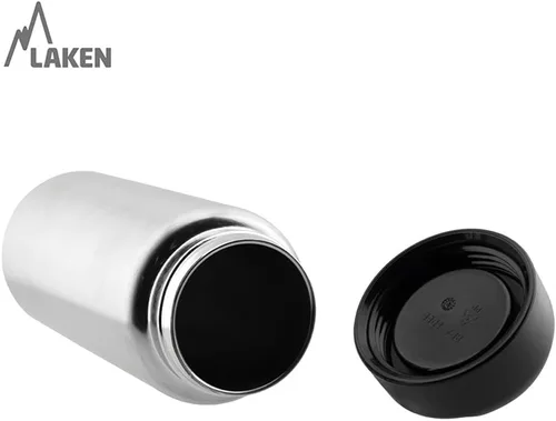 Vista 3 de Laken Thermo Classic - Botella de agua de acero inoxidable aislada al vacío de boca ancha Azul