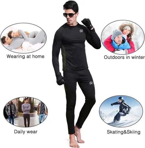 Vista 6 de MEETWEE Men's Long Sleeves Negro