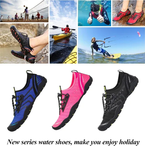 Vista 7 de Kararao Mens Womens Water Shoes Quick Dry Swim Shoes Beach Shoes Pool Surfing Aqua Sports
