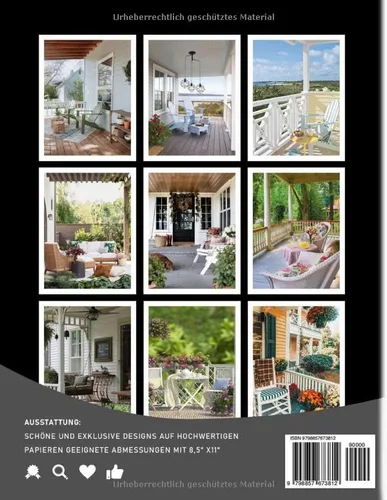 Vista 2 de Auf der Veranda Fotobuch Fotosammlung eines Wohlfühlbereichs im Haus mit 40 hochwertigen Bildern Geschenke zur Dekoration und Entspannung