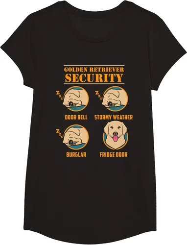 Vista 5 de Camisa Golden Retriever de seguridad Golden Retriever para perro divertido, Negro, S