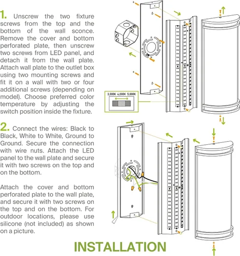 Vista 8 de ASD Luminaria LED de Montaje en Pared de 18 Pulgadas para Exteriores e Interiores - Aplique de Pared Moderno de Bronce Frotado con Aceite - 20W
