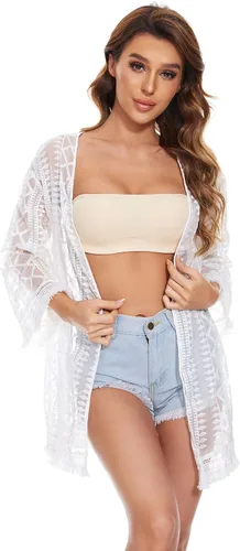 Vista 6 de JUST BEHAVIOR Brasier con realce de espalda descubierta, sin tirantes, reutilizable, adhesivo de elevación para uso diario, para mujer con encaje