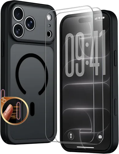 Vista 52 de SPIDERCASE Funda magnética translúcida diseñada para iPhone 11, con 2 protectores de pantalla de vidrio templado, antihuellas, para iPhone 11 de 6.1