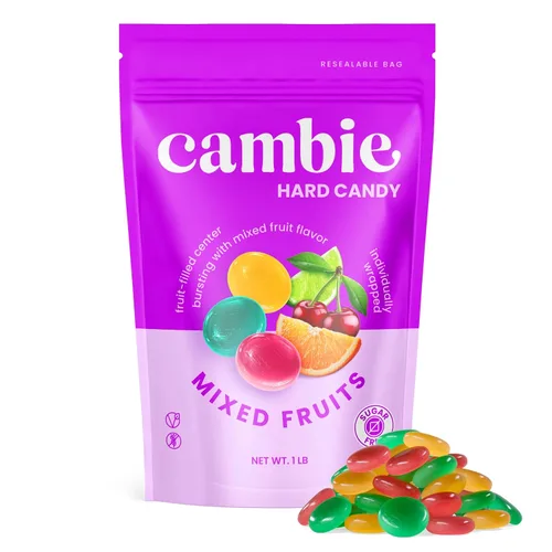 Vista 17 de Cambie Gomitas sin azúcar – 1 libra de caramelos sin azúcar envueltos individualmente, sabores de frutas surtidos, aptas para diabéticos, keto