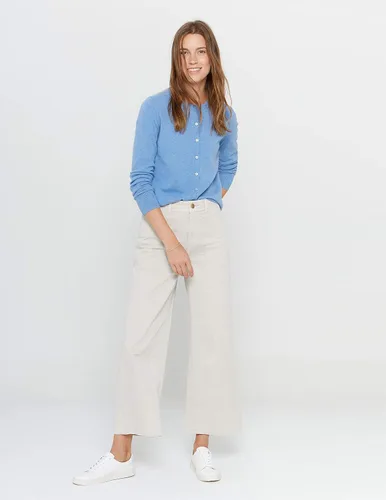 Vista 4 de State Cashmere Cárdigan de manga larga con cuello redondo y botones de cachemira 100% pura para mujer