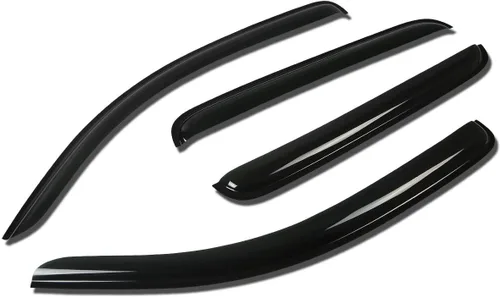 Vista 22 de Auto Dynasty 4 viseras adhesivas para ventana compatibles con Avalon de 4 puertas 2000 2001 2002 2003 2004 2000-2004, deflector protector de lluvia