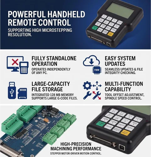 Vista 7 de LiebeWH controlador CNC de 3 ejes, 120 V de alta microstepping