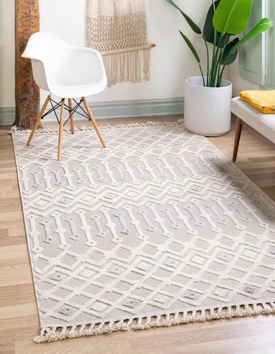 Vista 17 de Unique Loom Arlo Collection Alfombra de área - Lenny (rectangular 2' 0" x 3' 0", carbón/marfil)