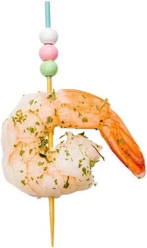 Vista 31 de Restaurantware Brochetas de bambú de 6 pulgadas, 1000 palillos de alimentos desechables, hamburguesas integradas, dibujos animados, sostenibles