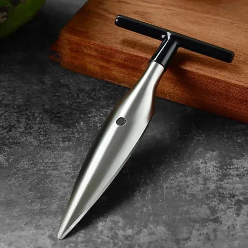 Vista 4 de Juego de herramientas de abridor de coco de alta calidad, cuchillo raspador de coco y removedor de carne de coco de acero inoxidable con mango