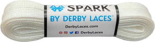 Vista 2 de Derby Laces SPARK Metallic 3/8 inch (9mm) Flat Shoelace for Skates, Roller Derby, Boots, and Everyday Shoes