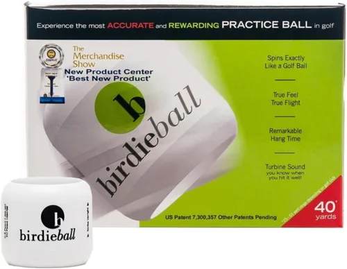 Vista 2 de BirdieBall Golf Mat Set with 12 Practice Golf Balls, Golf Hitting Mat
