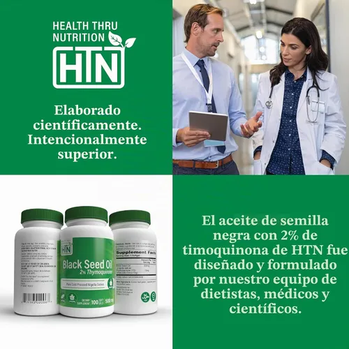 Vista 5 de Negro comino aceite de semillas 500 mg Primera prensado en frío – no-gmo, HTN0067, 1