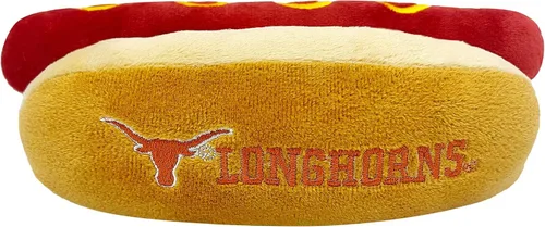 Vista 21 de NCAA Alabama Crimson Tide HOT Dog - Juguete de peluche para perros y gatos, juguete de peluche para perros y gatos con chirriador interior y hermoso