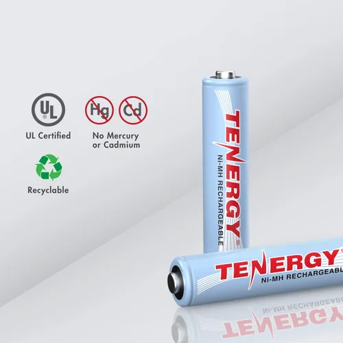 Vista 4 de Tenergy TN145 - Cargador de 8 bahías y paquete de 4 pilas AA recargables y paquete de 4 baterías AAA recargables, carga independiente, certificado