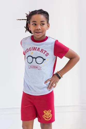 Vista 2 de Harry Potter Gryffindor Hufflepuff Ravenclaw Slytherin - Conjunto de pijama y pantalones cortos para dormir para niños pequeños a niños grandes