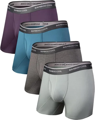 Vista 10 de BAMBOO COOL Men's Underwear Boxer Briefs Soft Breathable Underwear (4 or 7 Pack)