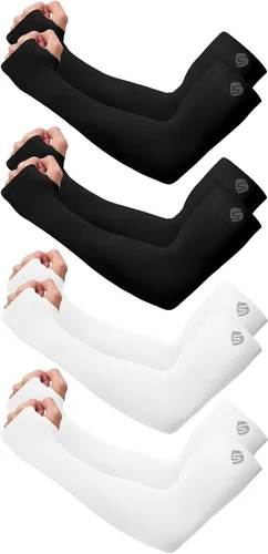 Vista 17 de Mangas para brazo, para hombres o mujeres. Para calentar o refrescar. Guantes de Compresión con factor de protección de los rayos ultravioleta UPF 1