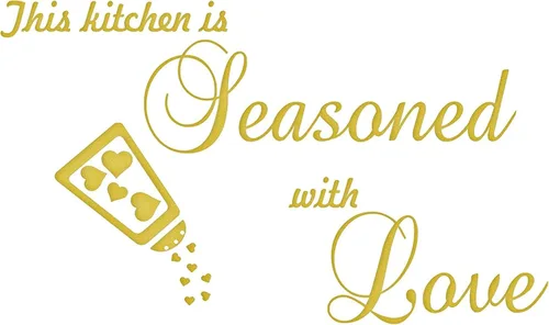Vista 7 de VWAQ This Kitchen is Seasoned with Love - Adhesivo decorativo para pared, diseño de refranes de vinilo para comedor