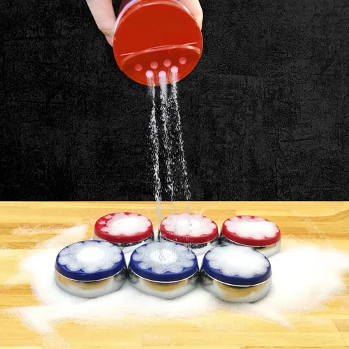 Vista 5 de Shuffleboard Sand Wax, juego de polvo de tejo de alta velocidad, juego de 2 latas de sal de tejo con mini cepillo