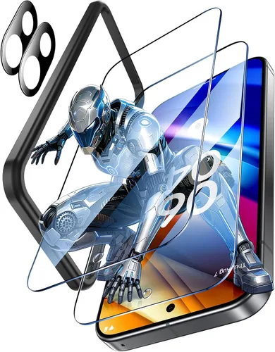 Vista 20 de LK Paquete de 2 protectores de pantalla para Google Pixel 8 con 2 protectores de lente de cámara, protector de pantalla de vidrio templado