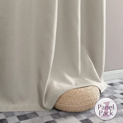 Vista 319 de [Usado] jinchan - Cortina de piedra blanca de 96 pulgadas de largo con filtro de luz para sala de estar, cortina de piedra blanca de un panel