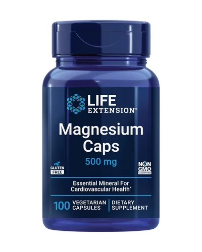 Vista 5 de Orgain Polvo de péptidos de colágeno hidrolizados, tapas de magnesio Life Extension, 500 mg, articulaciones, cabello, piel, soporte de uñas y salud