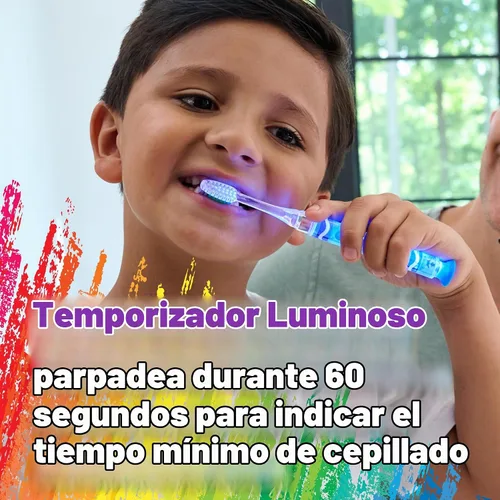 Vista 6 de GUM Crayola Cepillo de dientes con temporizador manual para niños, cerdas suaves con base de ventosa, para niños y bebés, 1 unidad (edades 3+)