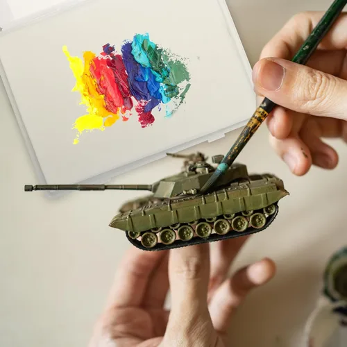 Vista 2 de Paletas húmedas para pintar miniaturas, incluyendo 100 piezas de papel, kit de paleta húmeda para pintura acrílica, paleta de pintura húmeda