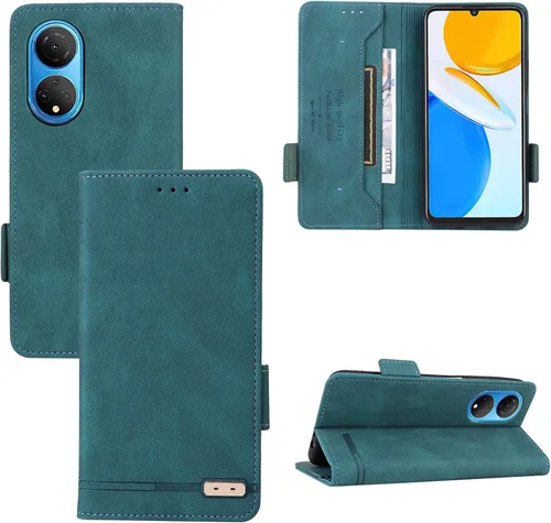Vista 12 de Compatible con Honor X7, cubierta trasera magnética plegable de cuero con ranura para tarjeta para Honor X7