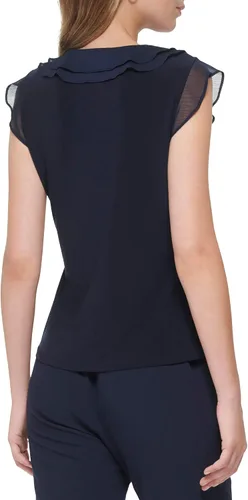 Vista 4 de Tommy Hilfiger Women's Flounce Sleeve Top