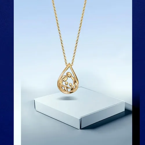 Vista 48 de Jewelili - Collar con colgante de plata de ley o oro rosa o amarillo sobre plata, cadena de eslabones de 18 pulgadas