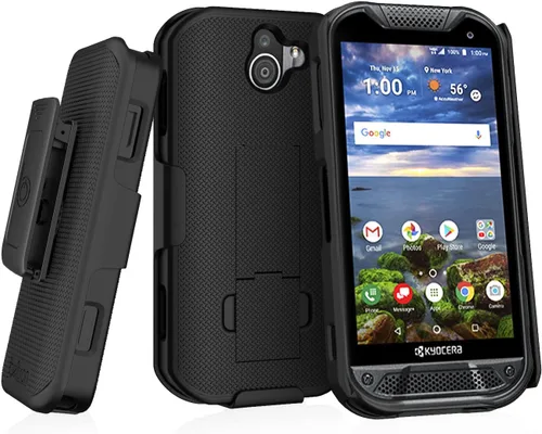 Vista 7 de BELTRON Funda con clip para cinturón para Kyocera DuraForce Pro 2, combo de funda delgada resistente con soporte integrado para Kyocera E6900 E6910