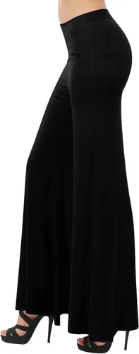 Vista 2 de Ozmmyan Pantalones sueltos de cintura alta y pierna ancha para mujer, leggings de yoga, pantalones casuales para gimnasio, pantalones de yoga