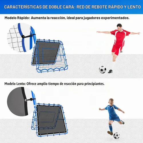 Vista 3 de Red de rebote de voleibol y béisbol, red de rebote de sóftbol, red de rebote de lacrosse de ajustes rápidos, equipo de práctica de rebote rápido