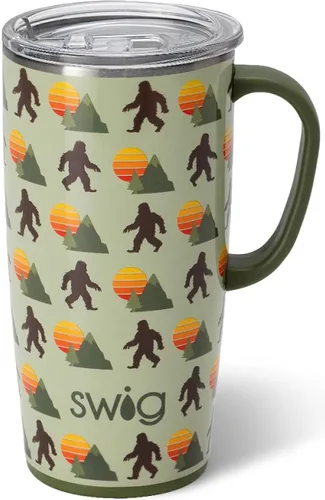 Vista 11 de Swig Life Taza de Viaje de 18 oz, Vaso Aislante con Asa y Tapa, Taza de Café de Viaje, Compatible con Portavasos, Acero Inoxidable, Vaso de 18 oz