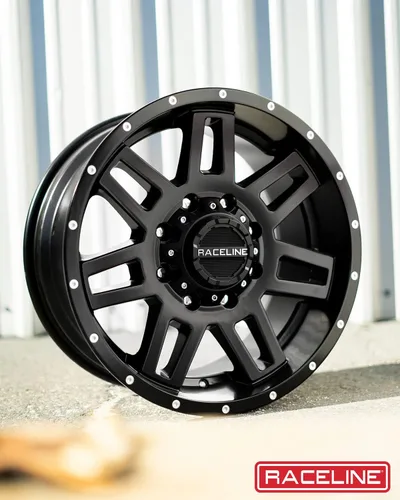 Vista 3 de Ruedas Raceline 931B INJECTOR Negras 16X8" 5X4.5 Patrón de Pernos 0mm Desplazamiento/(4.5"E/S) 10 Radios Aluminio para Auto de Pasajeros, Llantas