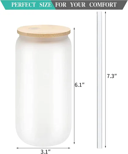 Vista 8 de Gossby Vaso de vidrio personalizado de 16 onzas con tapa, pajita, regalo de amistad personalizado para mujeres, mejores amigas con diseño, nombres