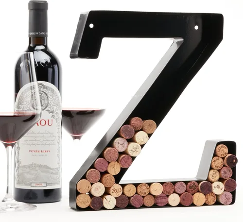 Vista 29 de Soporte de corcho con letra de vino (C) Arte decorativo de pared