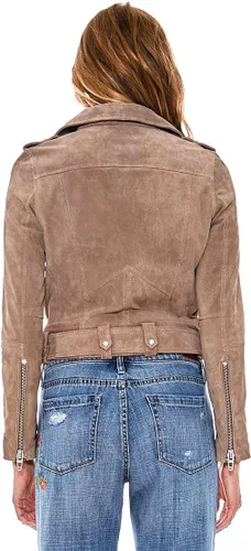 Vista 2 de BLANKNYC Ropa de lujo para mujer, chaquetas de cuero de gamuza recortadas, abrigos cómodos y elegantes