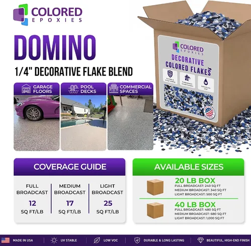 Vista 2 de Colored Epoxies Caja de 20 LB Mezcla Signature Epoxy Flake (Outback Flake)
