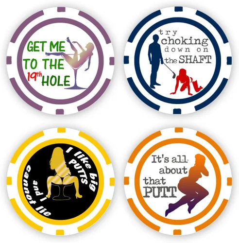 Vista 8 de DA VINCI Colección de fichas de póquer con marcador de pelotas de golf, fichas de 0.41 oz